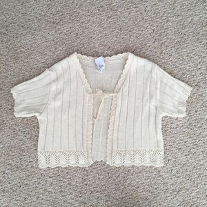 Cream Knit Cover-Up Cardigan